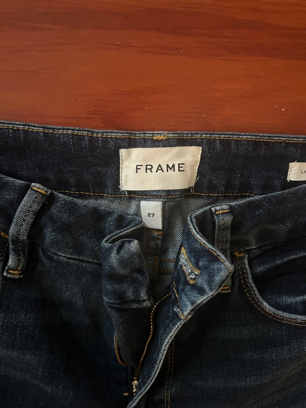 Frame Denim Dark Wash Cropped Ankle Jeans - Picture 2 of 5